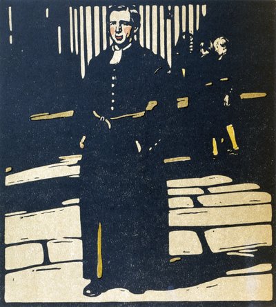 Garçon en uniforme bleu, illustration de 