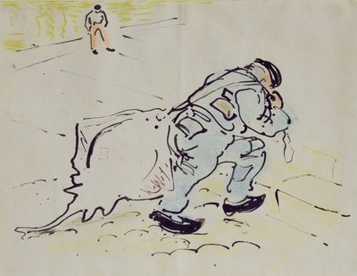 Churchill avec une raie - William Nicholson