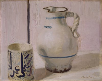 Nature morte rose avec cruche, 1935-36 - William Nicholson