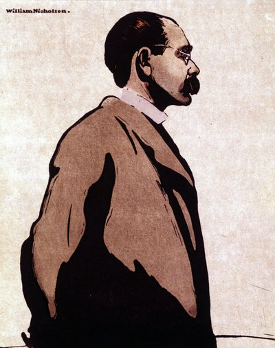Portrait de Rudyard Kipling par William Nicholson - William Nicholson