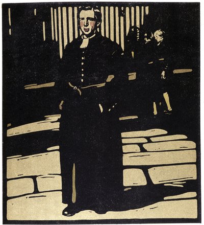 École, Londres - Illustration de William Nicholson (1872-1949) dans "Types of London" - William Nicholson