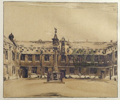 La cour avant du Corpus Christi College, Oxford - William Nicholson