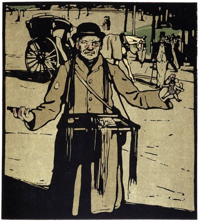 Marchand de jouets, Londres - dans Types de Londres, par William Nicholson, éd. Floury - William Nicholson