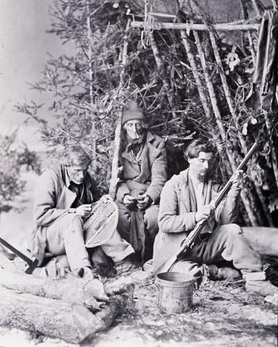 Vie du trappeur au Canada, photo par Nottman, vers 1890 - William Notman