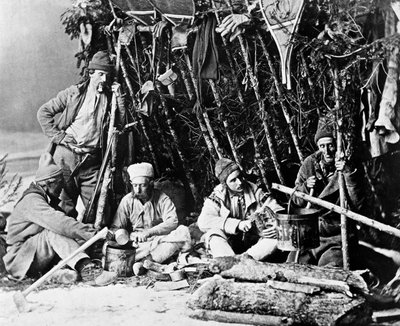 Vie du trappeur au Canada, photo de Nottman, vers 1890 - William Notman