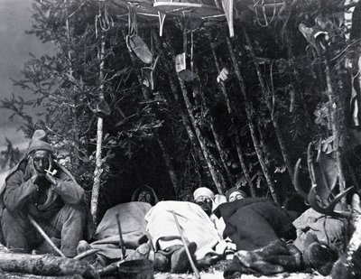 Vie du trappeur au Canada, photo par Nottman, vers 1890 - William Notman
