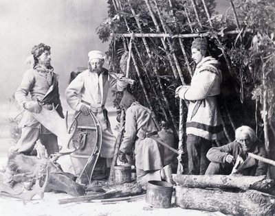 Vie du trappeur au Canada, photo par Nottman, vers 1890 - William Notman