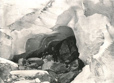 Les Rocheuses : grotte de glace dans le Grand Glacier, Mont Sir Donald, Canada, 1895 - William Notman and Son