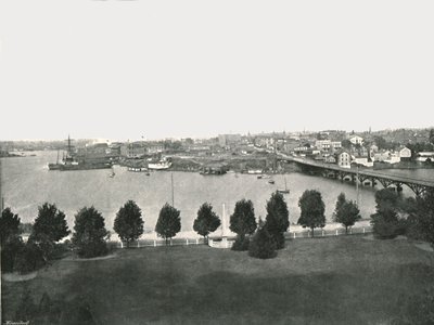 Vue depuis les bâtiments du gouvernement, Victoria, Canada, 1895 - William Notman and Son