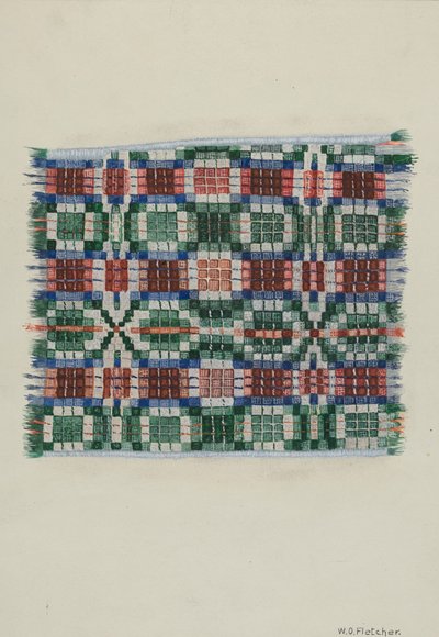 Couverture tissée à la main, vers 1937 - William O. Fletcher