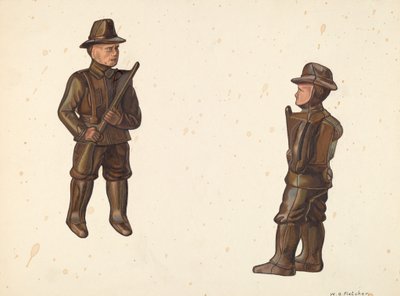 Tirelire Soldat en kaki, vers 1938 - William O. Fletcher