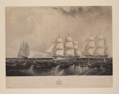 Cette gravure représentant le navire de l