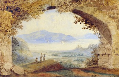 Figures grecques sous une arche en ruine - William Page