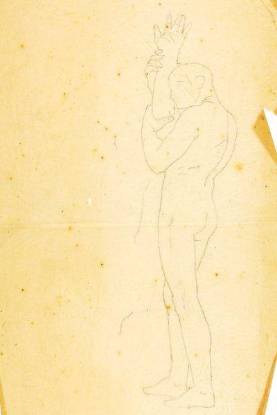 Moïse, Aaron et Hur sur le mont Horeb (étude - personnage de droite) - William Page