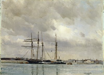 Bateaux dans le Port, Chargement de Kaolin, vers 1900 - William Page Atkinson Wells