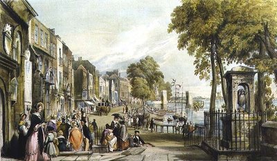 Vieille église de Chelsea et tombe de Sir Hans Sloane (lithographie) - William Parrott