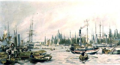 Pont de Londres depuis le bassin - William Parrott