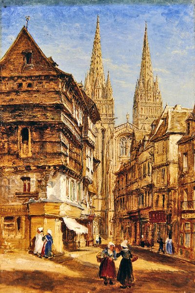 Saint Corentin de la cathédrale de Quimper, vers 1860 - William Parrott