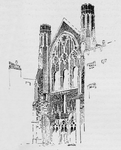 Façade est de la chapelle St. Stephens après l