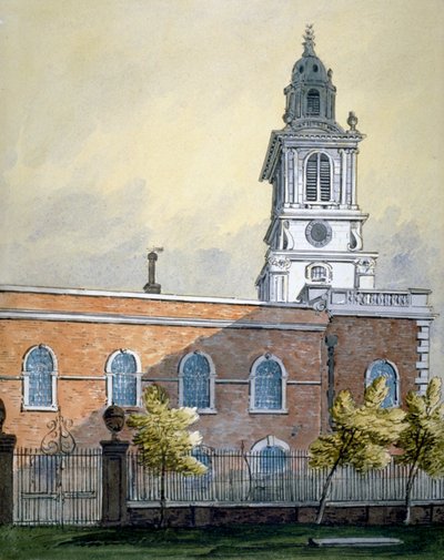 Église de St Botolph sans Bishopsgate, City de Londres, c1815 - William Pearson