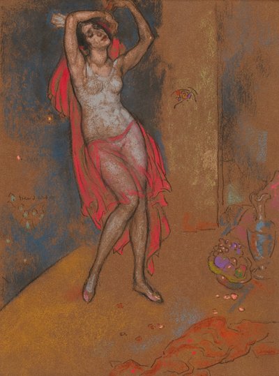 Anna Pavlova dans la fantaisie orientale, Chicago, 1915-16 - William Penhallow Henderson