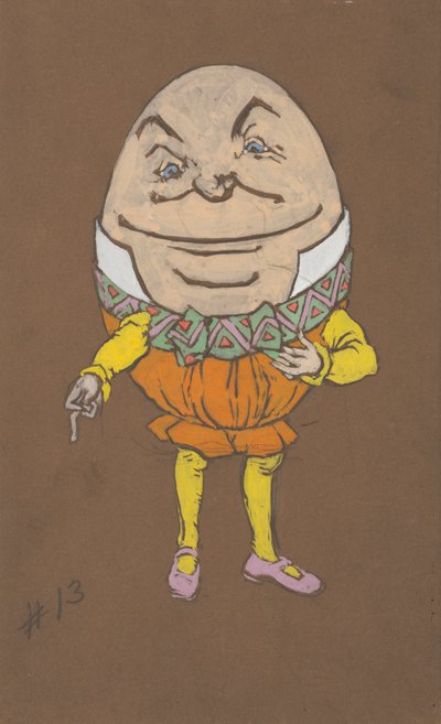 Costume de Humpty Dumpty pour Alice au Pays des Merveilles, 1915 - William Penhallow Henderson