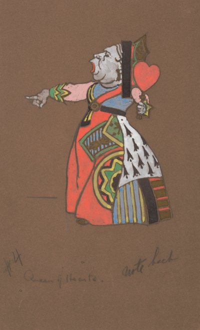 Costume de la Reine de Cœur pour Alice au pays des merveilles - William Penhallow Henderson