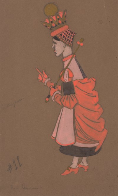 Costume de la Reine Rouge pour Alice au Pays des Merveilles - William Penhallow Henderson