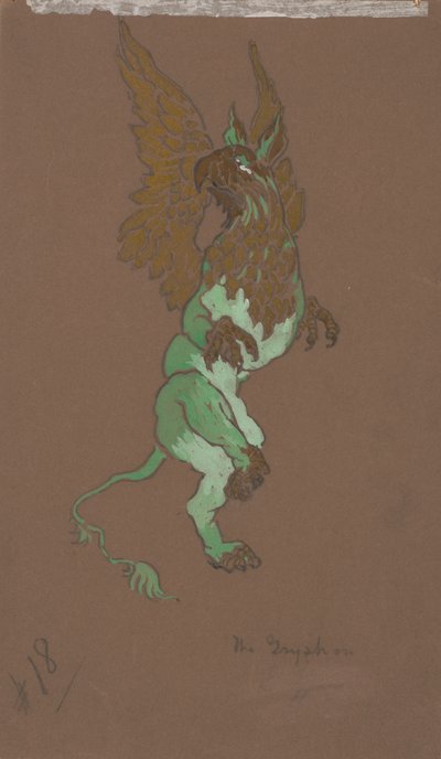 Le Gryphon (conception des costumes pour Alice au pays des merveilles, 1915) - William Penhallow Henderson