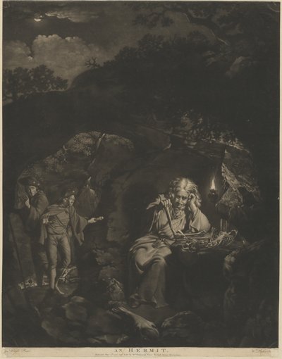 Un Ermite - William Pether after Joseph Wright