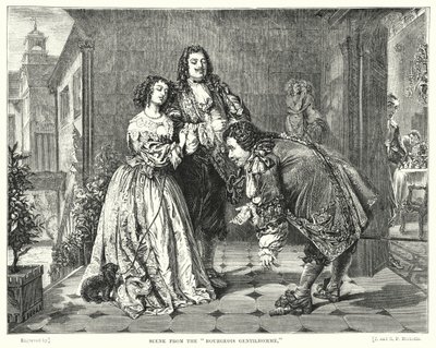 Scène du Bourgeois Gentilhomme (gravure) - William Powell (after) Frith