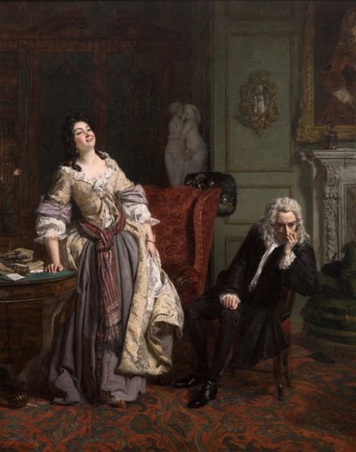 Alexander Pope déclare son amour à Lady Mary Wortley Montagu - William Powell Frith
