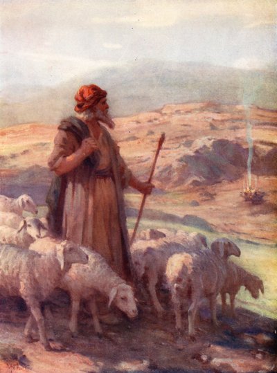 Moïse et le Buisson Ardent, Exode iii, 2 - William Pratt