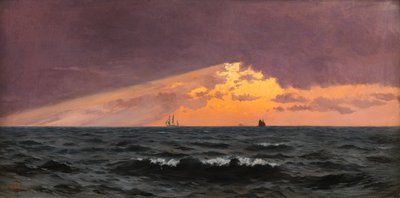 Avant le coucher du soleil, tempête à venir - William Pye