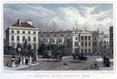 St Andrews Place, Regents Park, Londres, 1828 - William Radclyffe