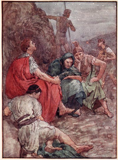 Brutus et ses compagnons après la bataille de Philippes, illustration de 