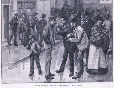 Scène pendant la grève de Preston en 1856 - William Rainey
