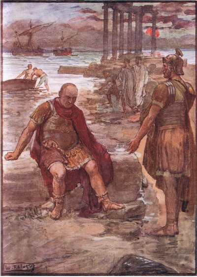 Marius exilé parmi les ruines de Carthage, de Vies de Plutarque publié par T C & E C Jack Ltd - William Rainey