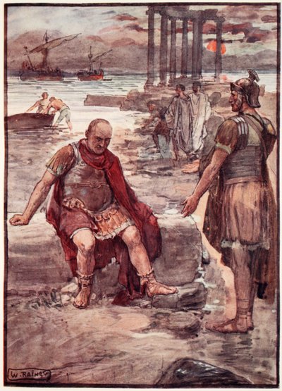 Marius exilé parmi les ruines de Carthage, illustration de 