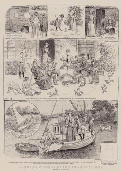 Une famille écossaise Robinson et leurs vacances sur une île - William Ralston