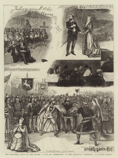 Notre artiste décontracté aux opéras, Lucia de Lammermoor à Sa Majesté, Lohengrin à Covent Garden - William Ralston