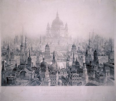 Ville de rêve des bâtiments de Christopher Wren - William Richardson