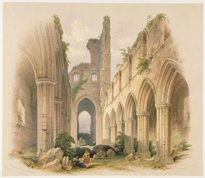 Abbaye de Kirkstall, la Nef et le Chœur, de 
