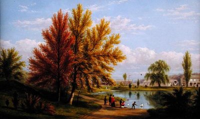 Le lac supérieur, Central Park, New York City - William Rickarby Miller