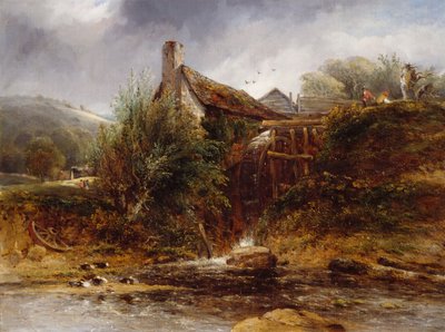 Vieux moulin à eau, nord du Pays de Galles, 1830-1860 - William Roberts