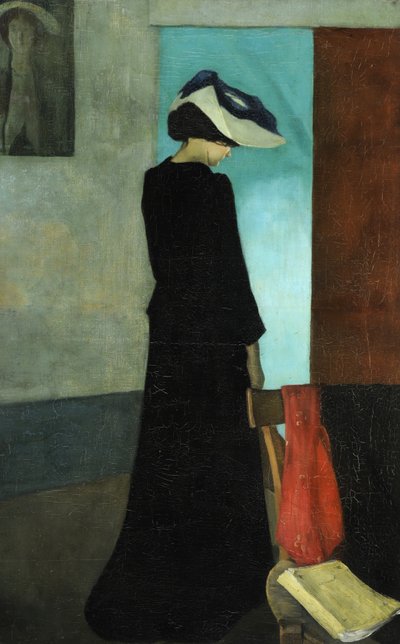 Intérieur (Dame avec un chapeau) - William Rothenstein