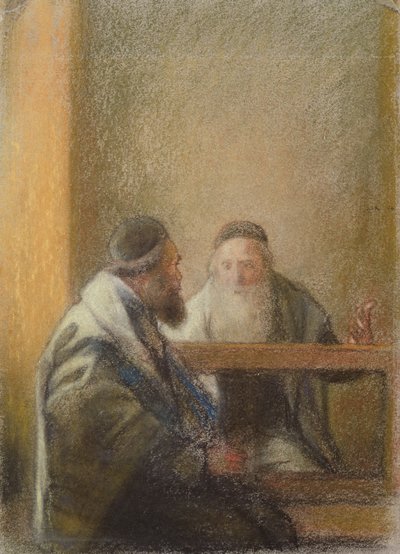 Intérieur avec deux rabbins - William Rothenstein