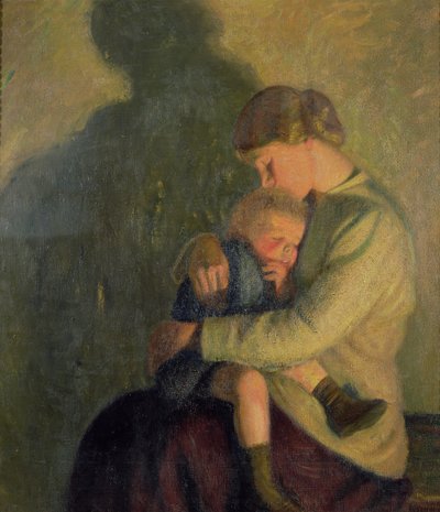 Mère et enfant : à la chandelle - William Rothenstein