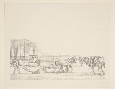Labourage du terrain - William Rothenstein