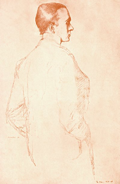 Sir Henry Maximilian Beerbohm, parodiste et caricaturiste anglais, 1911 - William Rothenstein